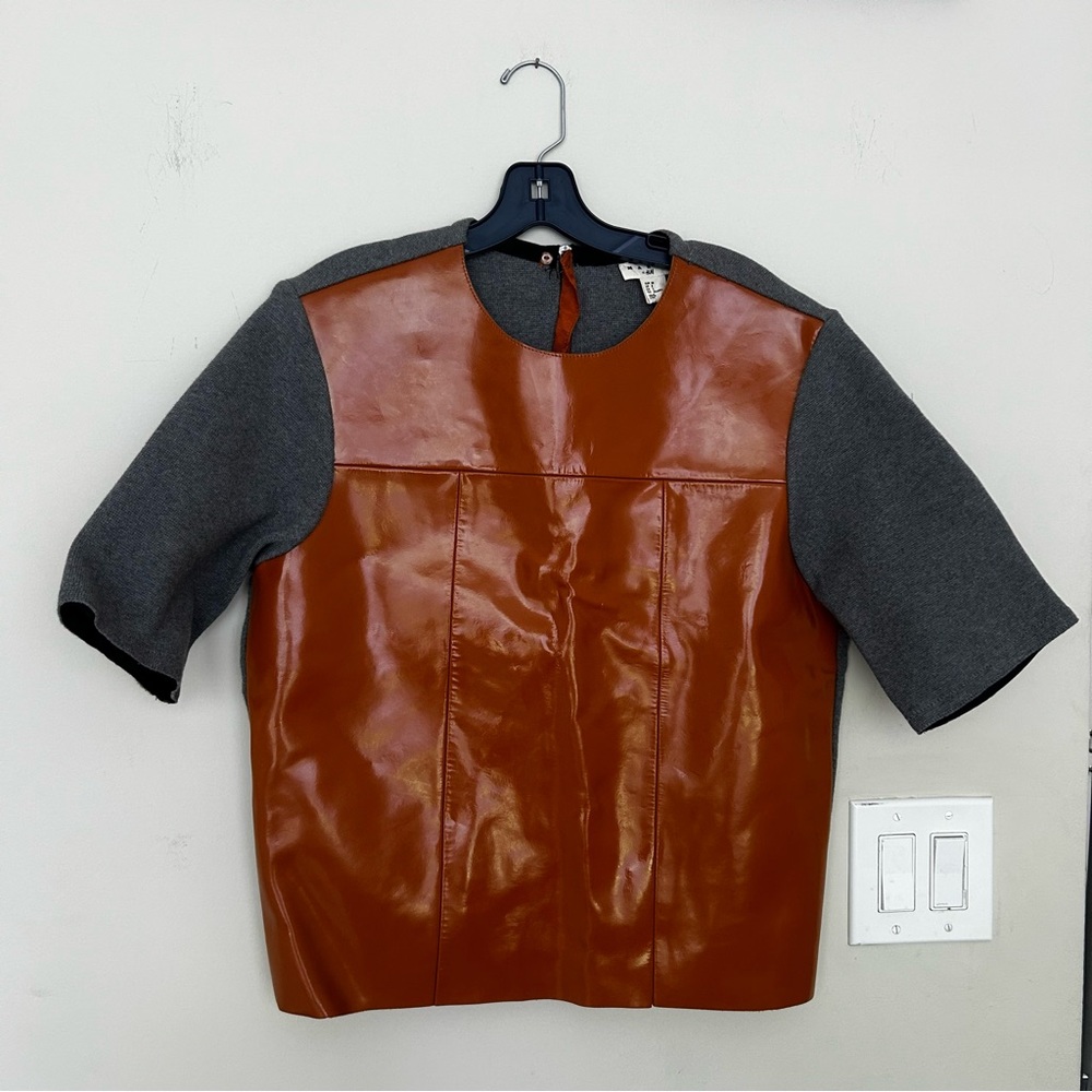 Marni for H&M patent leather sweater top.  Size 6